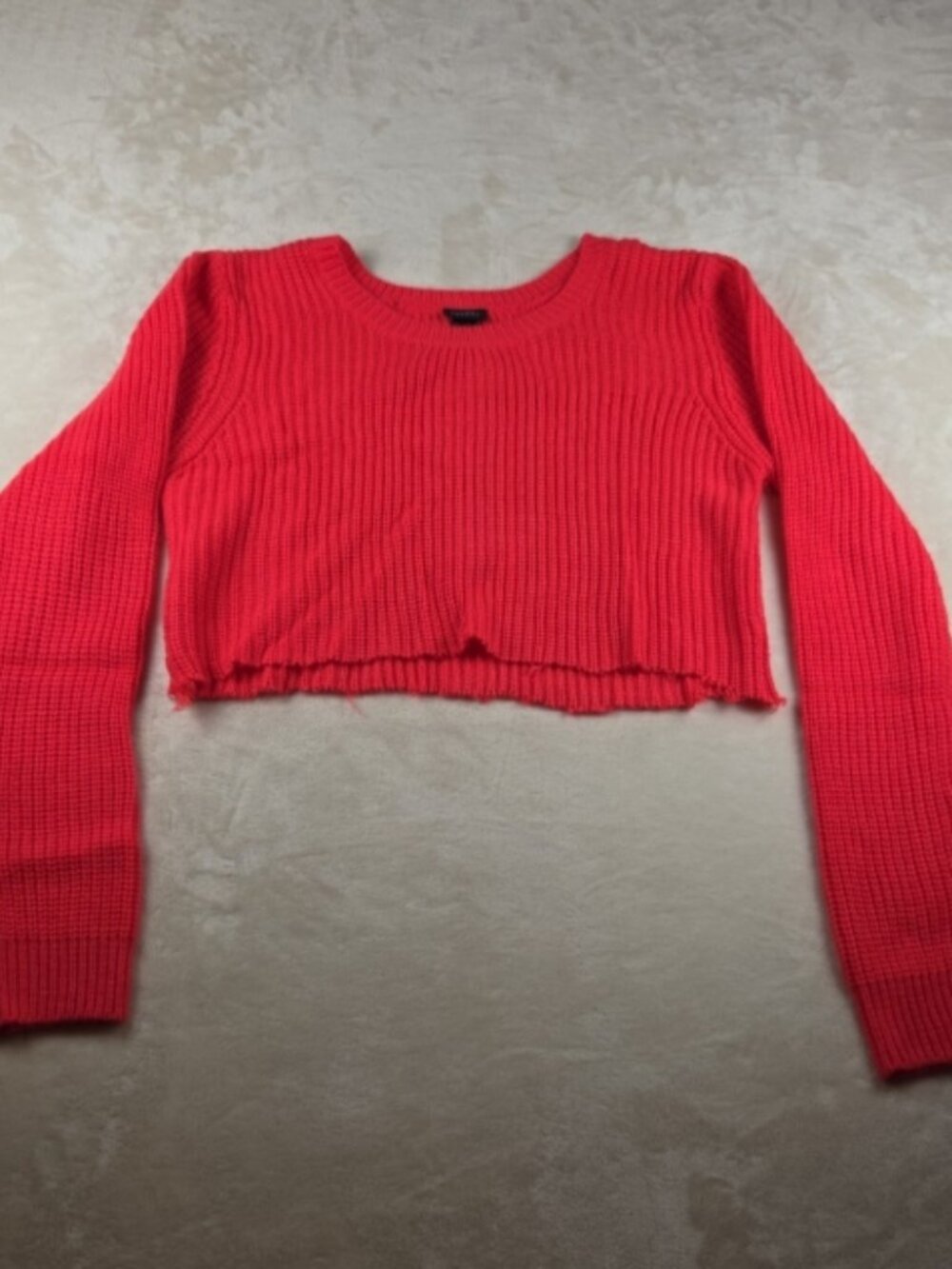 Rue21 Red Ribbed Cropped Sweater XL
